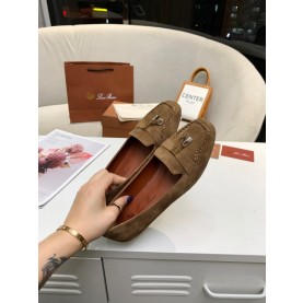 로로피아나 Loropiana 여성 스웨이드 플랫 슈즈