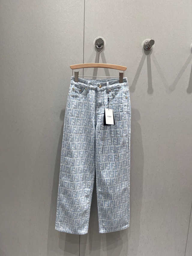 펜디 FENDI 여성 데님 팬츠