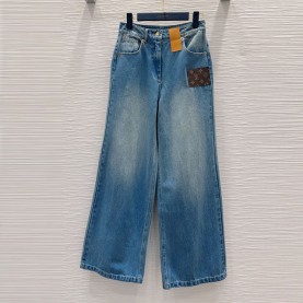 루이비통 LV 여성 데님 팬츠