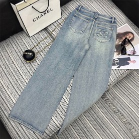 샤넬 CHANEL 여성 데님 팬츠