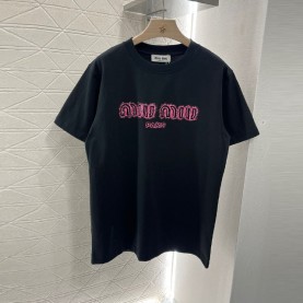 미우미우 MIUMIU 여성 라운드 반팔