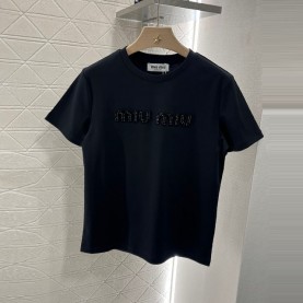 미우미우 MIUMIU 여성 라운드 반팔