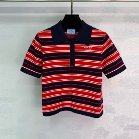 프라다 PRADA 여성 니트 반팔