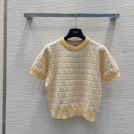 펜디 FENDI 여성 니트 반팔