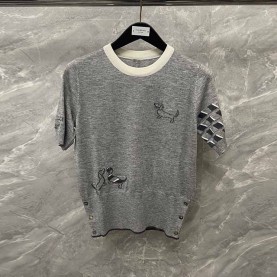톰브라운 THOMBROWNE 여성 라운드 니트 반팔