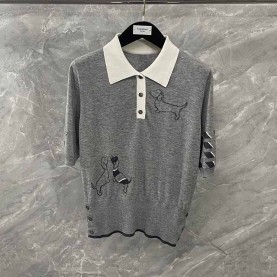 톰브라운 THOMBROWNE 여성 폴로 니트 반팔