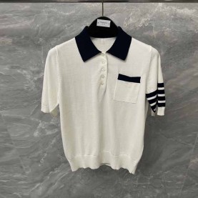 톰브라운 THOMBROWNE 여성 폴로 니트 반팔