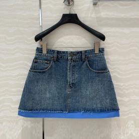 미우미우 MIUMIU 여성 데님 스커트