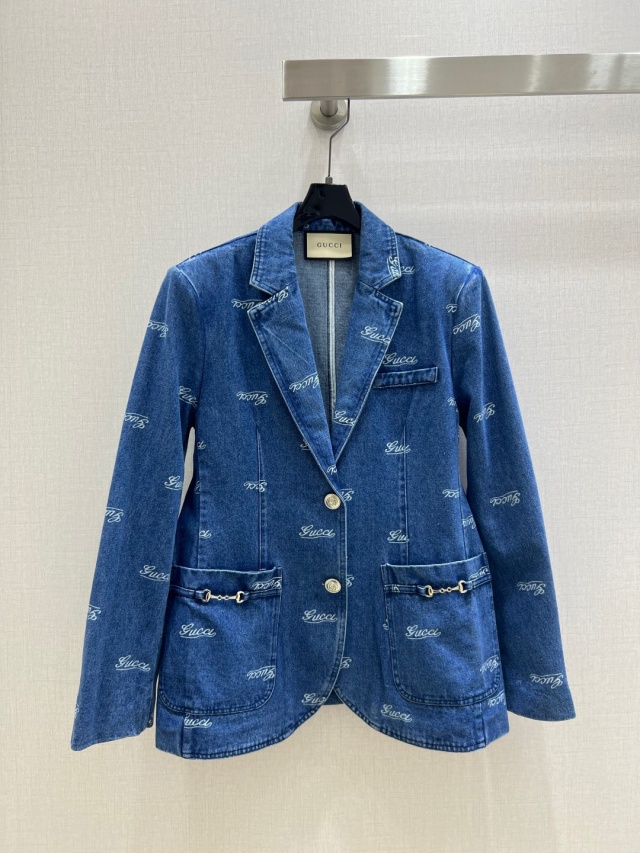 구찌 GUCCI 여성 데님 자켓
