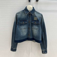 미우미우 MIUMIU 여성 데님 자켓