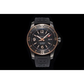 [BREITLING-브라이틀링] 슈퍼오션 블랙 로골 러버밴드 46mm