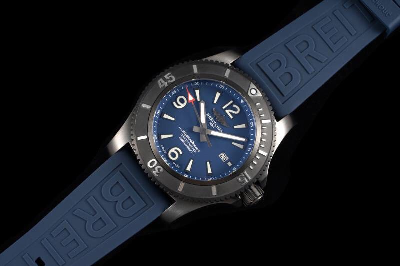 [BREITLING-브라이틀링] 슈퍼오션 블루 러버밴드 46mm