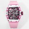 [Richard Mille-리차드밀]  RM 38-02 41mm 투르비용 부바 왓슨 화이트 핑크 카본 케이스 블랙 포인트