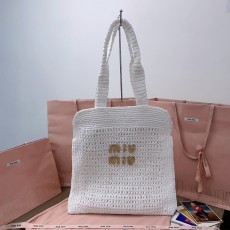 [MIUMIU-미우미우] 패브릭 토트백