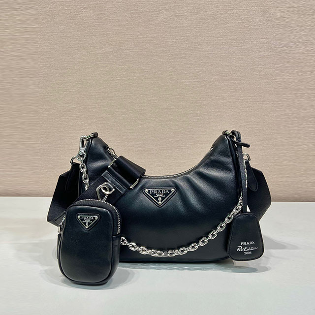 [PRADA-프라다] 리에디션 가죽 숄더백