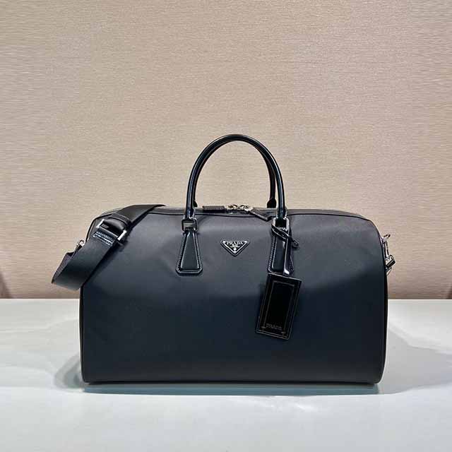 [PRADA-프라다] 리나일론 및 가죽 더플백