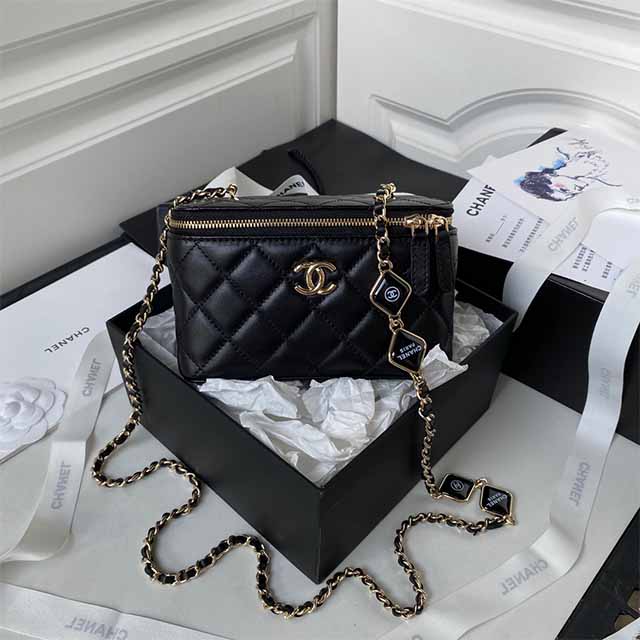 [CHANEL-샤넬] 탑핸들 베니티백