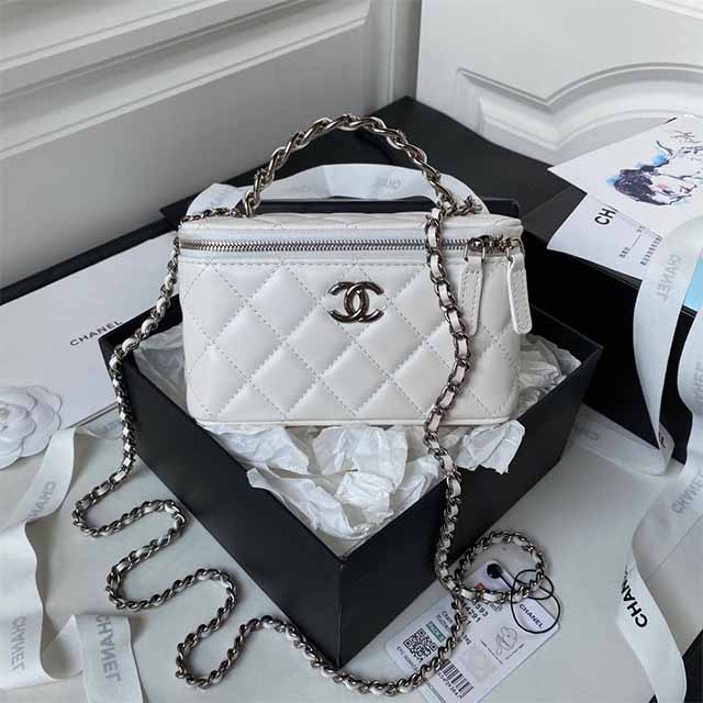 [CHANEL-샤넬] 탑핸들 베니티백