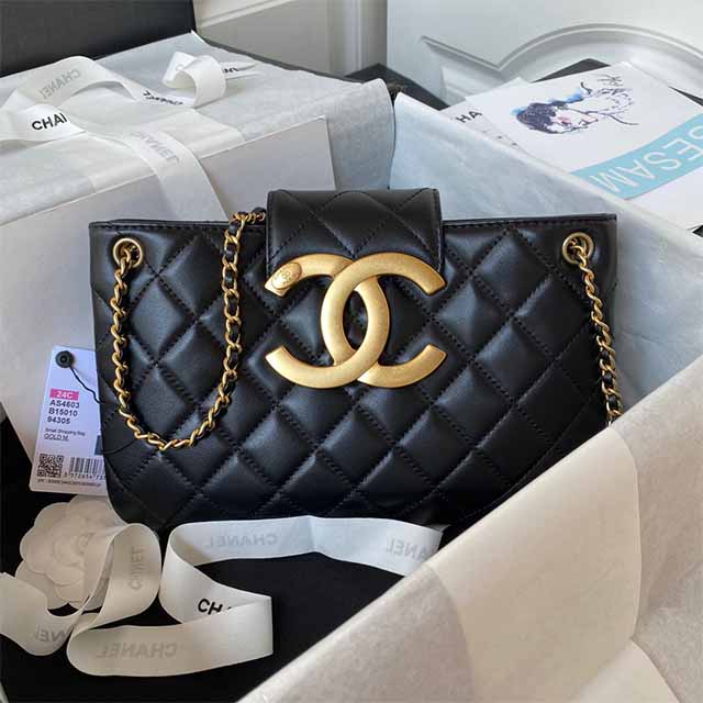 [CHANEL-샤넬] 24C 빅CC로고 쇼핑백