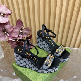 구찌 GUCCI  여성 웨지힐 샌들