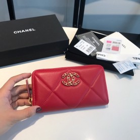 [CHANEL-샤넬] 19 스몰 지퍼월렛