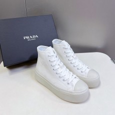 프라다 PRADA 여성 스니커즈 하이탑