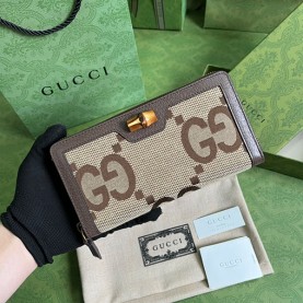 [GUCCI-구찌] 다이애나 점보 GG 지퍼월렛