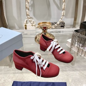 프라다 PRADA 여성 더비슈즈