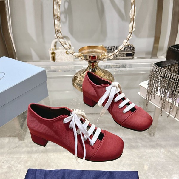 프라다 PRADA 여성 더비슈즈