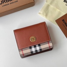 [BURBERRY-버버리] 빈티지 체크 및 가죽 작은 접이식 지갑