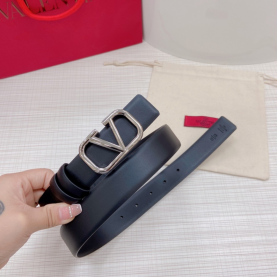 [VALENTINO-발렌티노] 브이로그 유광 송아지 가죽 벨트