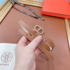 [HERMES-에르메스] Maillon H 버클 양면 가죽 벨트