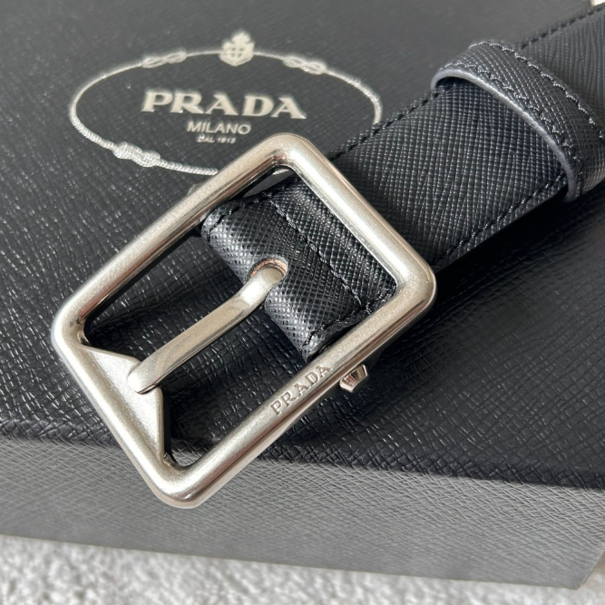 [PRADA-프라다] 사피아노 가죽벨트
