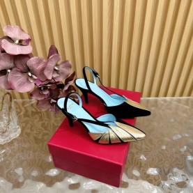 발렌티노 VALENTINO 폴리폴리아주 스웨이드 슬링백