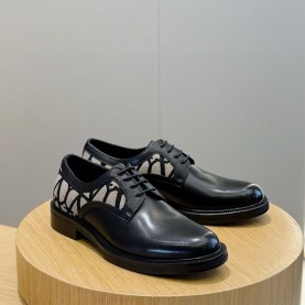 발렌티노 VALENTINO 남성 트왈 이코노그라프 테크니컬 패브릭 더비 슈즈