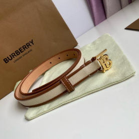 [BURBERRY-버버리] 캔버스 레더 TB 벨트