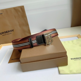 [BURBERRY-버버리] 스트라이프 위빙 벨트
