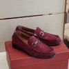 페레가모 FERRAGAMO 남성 스웨이드 로퍼