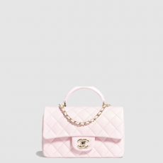 [CHANEL-샤넬] 뉴미니 탑핸들 플랩백 캐비어