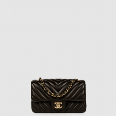 [CHANEL-샤넬] 클래식  쉐브론  미니  램스킨