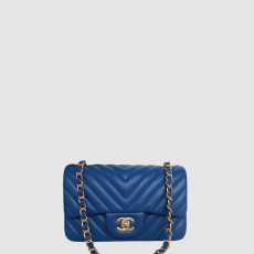 [CHANEL-샤넬] 클래식  쉐브론  미니  램스킨