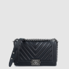 [CHANEL-샤넬] 쉐브론 보이백 램스킨 미디움