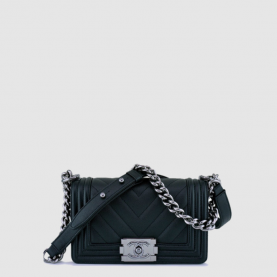 [CHANEL-샤넬] 쉐브론 보이백 캐비어 스몰