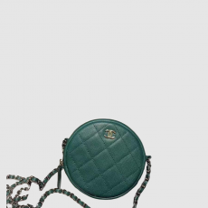 [CHANEL-샤넬] 이브닝 동그리 체인 탬버린백 캐비어