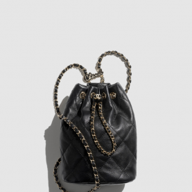 [CHANEL-샤넬] 24SS  램스킨  드로우스트링 백팩