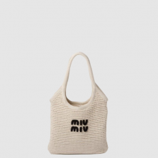 [MIUMIU-미우미우] IVY아이비 우븐 패브릭 리넨백 레귤러