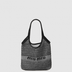 [MIUMIU-미우미우] IVY아이비 우븐 패브릭 리넨백 레귤러