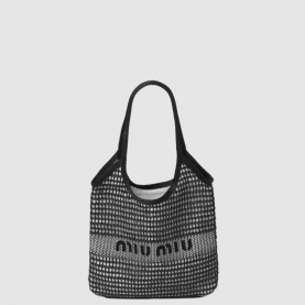 [MIUMIU-미우미우] IVY아이비 우븐 패브릭 리넨백 레귤러