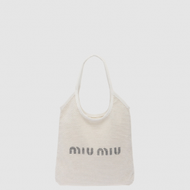 [MIUMIU-미우미우] IVY아이비 라피아효과 우븐 토트백