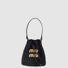 [MIUMIU-미우미우] 우븐 패브릭 버킷백